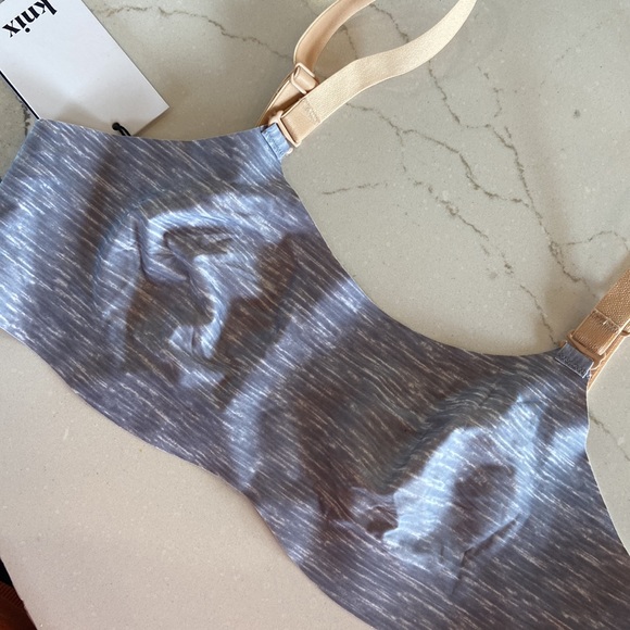 BNWT Knix Evolution Bra Size 1 Nude Beige Heathered Grey Reversible Brand New - Picture 7 of 9